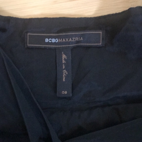 BCBG Max Azria Black Ruffle Halter Dress Size 8 - Picture 6 of 8